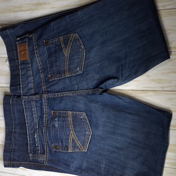 UGS Underground Soul  Distressed Bootcut Blue Jeans Size 11 - Picture 7 of 16